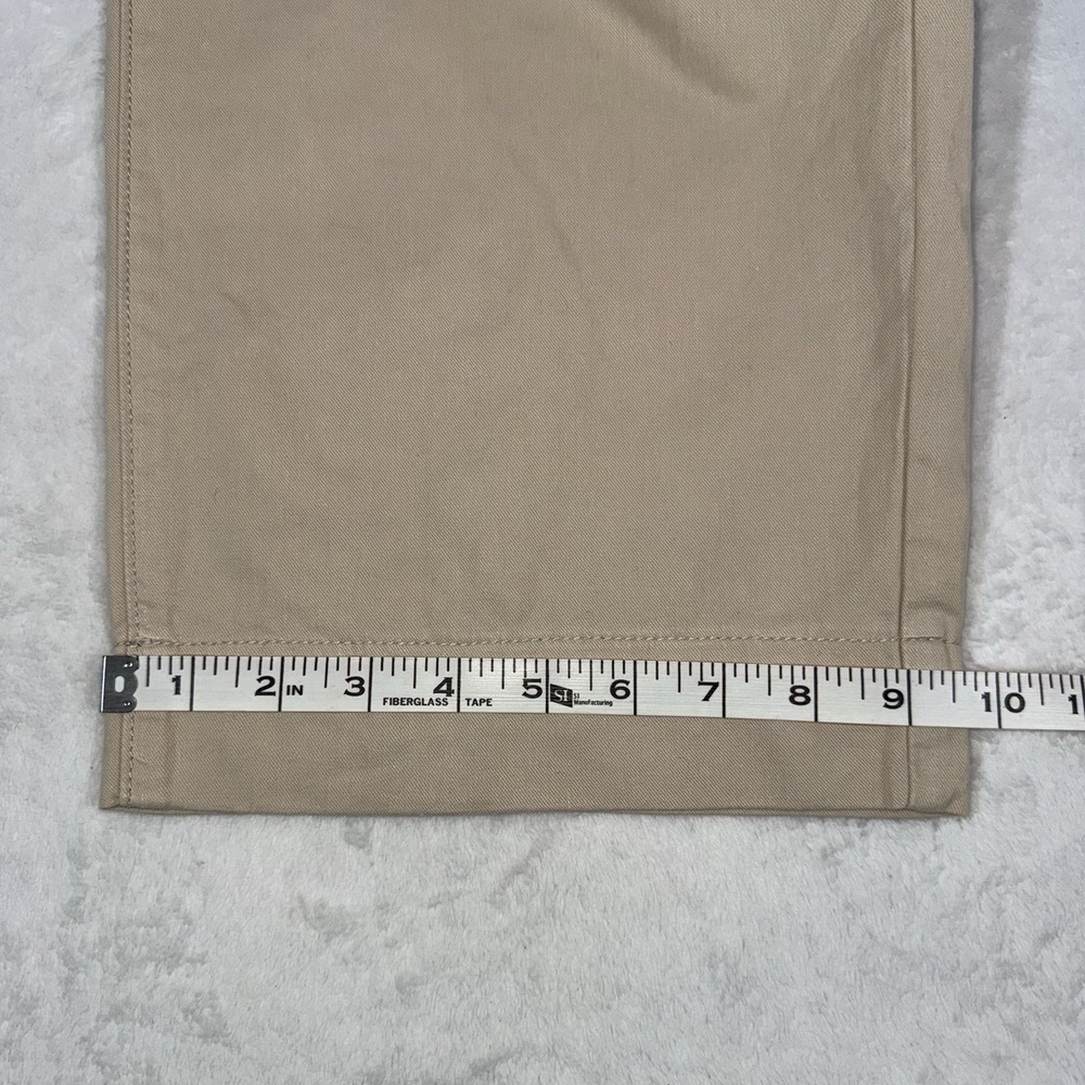POL Pleated Khaki Pants Women's Size M Wide Leg High Rise Cotton Coastal Boho - Picture 14 of 14